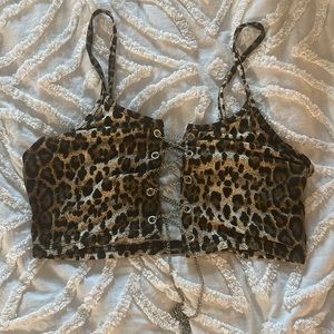 Animal print crop top